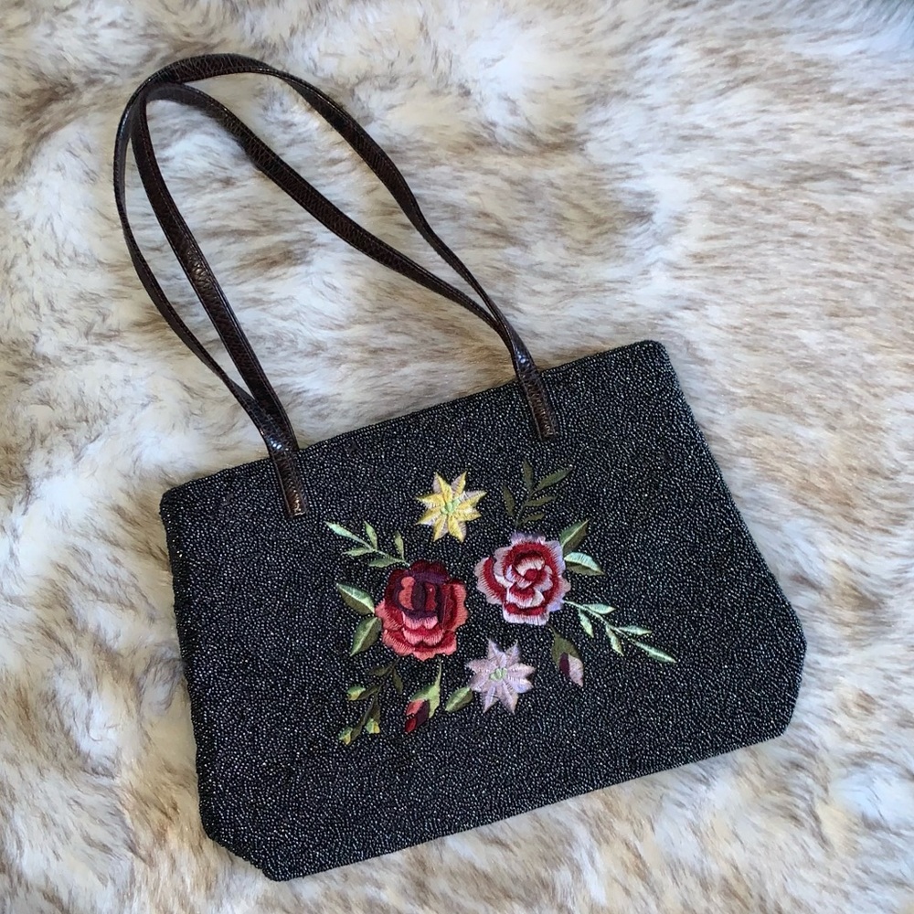 Vintage Hand Beaded Purse🌸